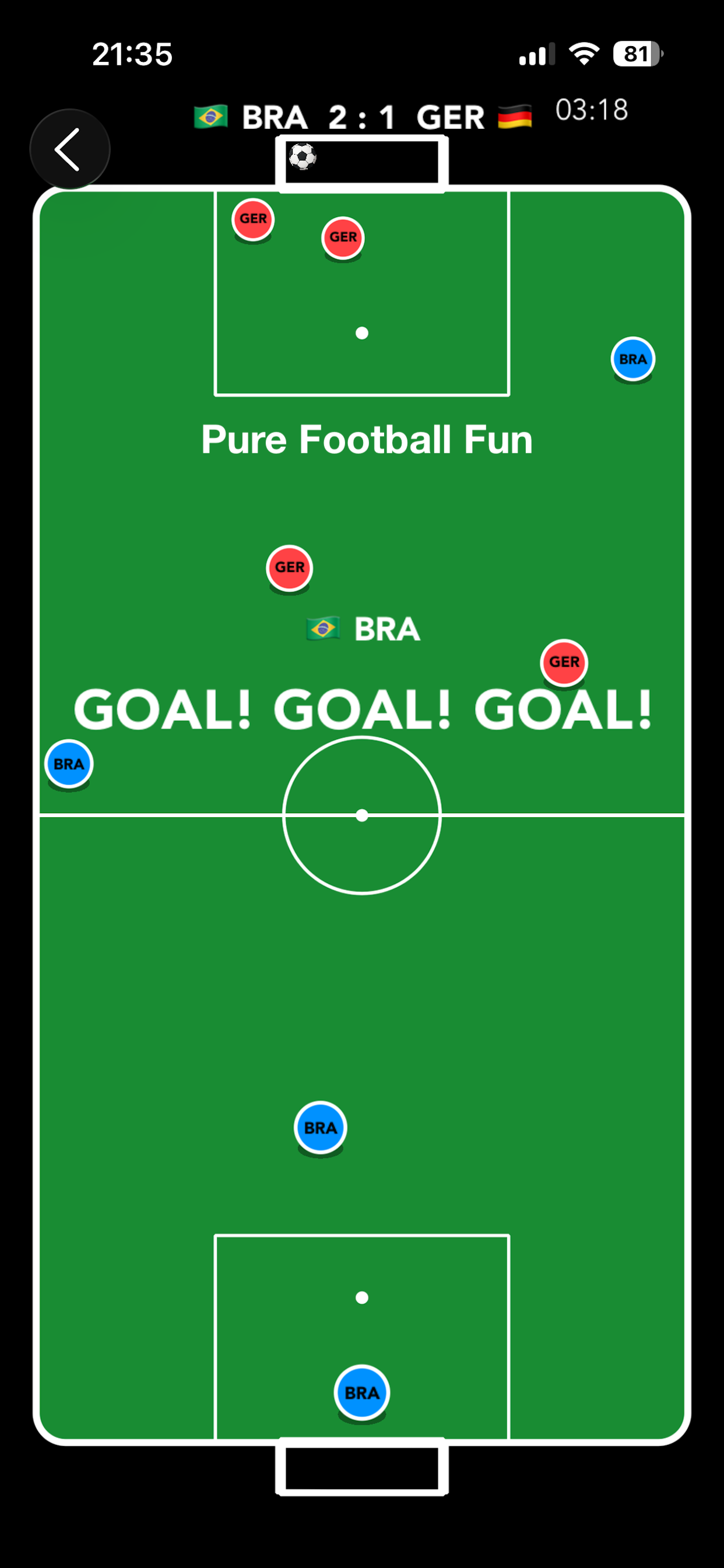 Top-down match gameplay